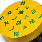Caixa de cartão redonda do círculo inodoro do Silkscreen com tampa e as inserções plásticas
