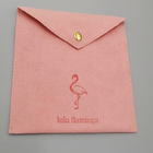 O presente do cordão da tela do envelope da camurça do ODM do OEM ensaca a cor cor-de-rosa