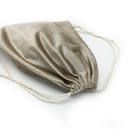Gray Velour Hair Packaging Bag, saco do curso da peruca do toque macio de 10x15cm