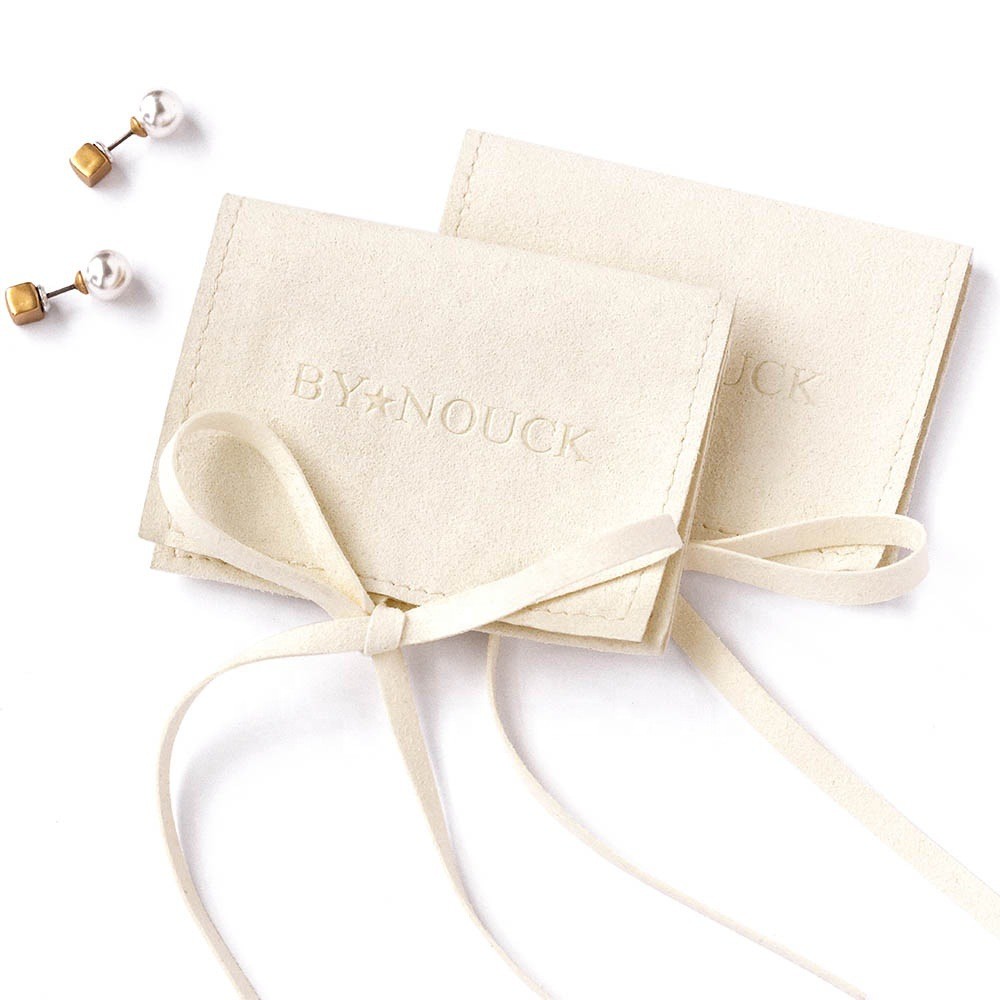 Saco de Mini Suede Jewelry Pouches Envelope da cor da amostra de folha impermeável com aleta