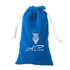 Sacos de alta qualidade do presente do cordão da tela do saco do presente do cordão de Blue Velvet