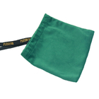 a tela de seda feita sob encomenda do saco do presente do cordão da tela de 8x12cm imprimiu o saco de empacotamento do presente de Logo Dark Green Velvet