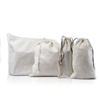 Os sacos amigáveis laváveis de Eco com produto reusável do algodão do cordão ensacam o desperdício zero, sacos do presente do cordão da tela da lona