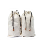 Os sacos amigáveis laváveis de Eco com produto reusável do algodão do cordão ensacam o desperdício zero, sacos do presente do cordão da tela da lona