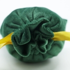 Malote verde do presente de veludo, sacos do presente do cordão da joia de 10x15cm